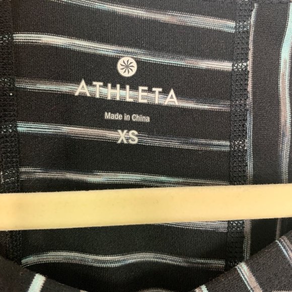 ATHLETA Pump It‎ Up Striped Short Sleeve Tee Sz XS - Picture 5 of 7